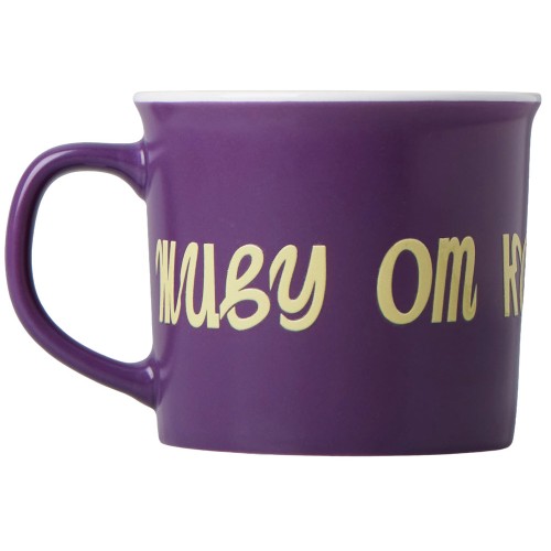 Матовая кружка Nancy 360 мл цветная снаружи, белая внутри, фиолетовый с УФ-печатью DTF