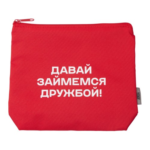 Косметичка из полиэстера 300D с подкладкой "Amalia", красный с термотрансфером