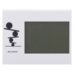 Настольные электронные мультифункциональные часы "Rotatio" с подсветкой, белый (уф печать)