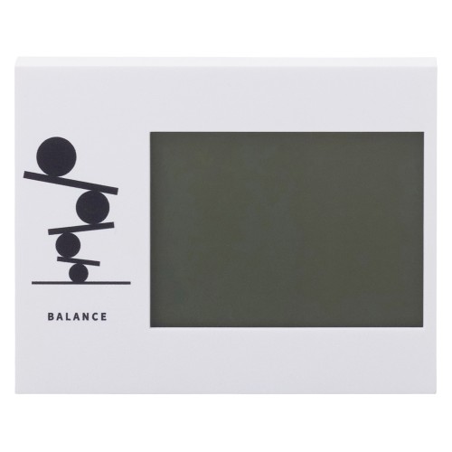 Настольные электронные мультифункциональные часы "Rotatio" с подсветкой, белый (уф печать)