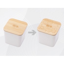 Eмкость для хранения «Flake», бежевый, натуральный, с гравировкой