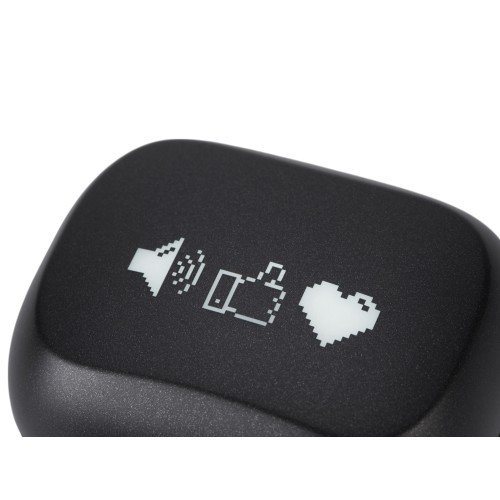 Беспроводные наушники с шумоподавлением c подсветкой лого «Lites», черные (гравировка)