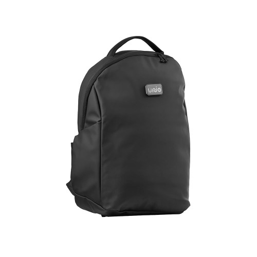 Рюкзак Sofit для ноутбука из экокожи, черный с гравировкой