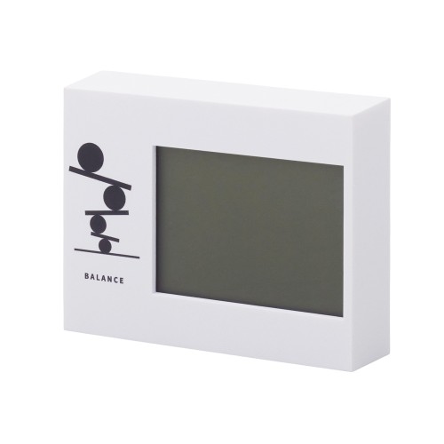 Настольные электронные мультифункциональные часы "Rotatio" с подсветкой, белый (уф печать)