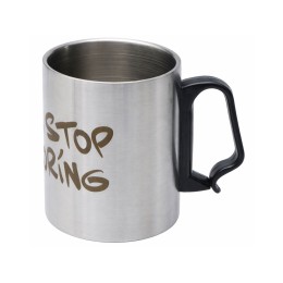 Стальная кружка с двойными стенками "Climber Max", 450 мл, черный (гравировка)