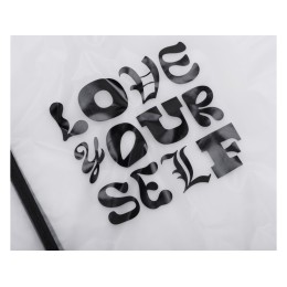 Дождевик "Providence", прозрачный/черный с чехлом (трафаретная печать)