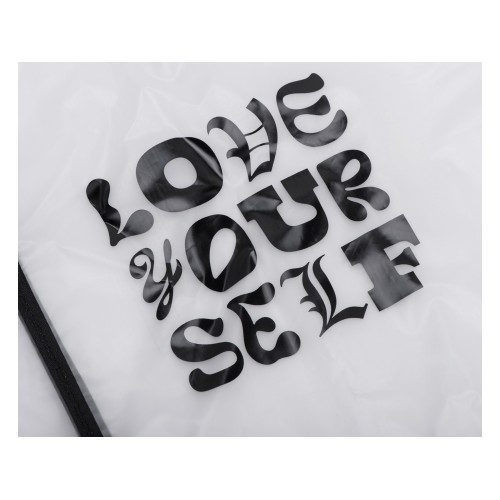 Дождевик "Providence", прозрачный/черный с чехлом (трафаретная печать)