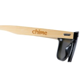 Солнцезащитные очки из бамбука с зеркальной линзой "Rockwood Motion", синий (гравировка)