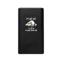 Внешний беспроводной аккумулятор 2-в-1 с функцией зарядки Apple Watch, QC/PD «AtomIQ», 10000 мАч, черный с тампопечатью