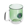 Цветная кружка Ubud с двойными стенками, зеленый (тампопечать)