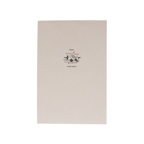 Блокнот А5 "Adiantum" из переработанного тростника, 80 листов, гибкая обложка, натуральный (тампопечать)