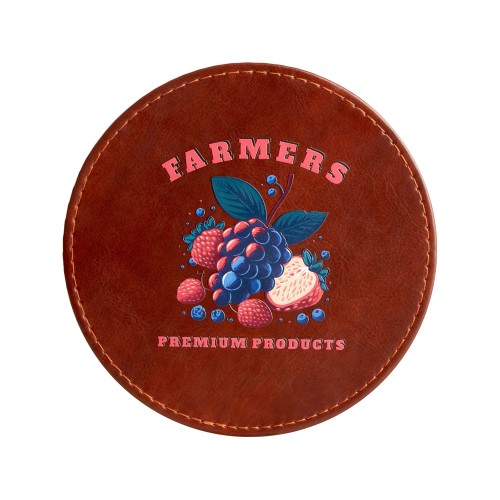 Набор аксессуаров для вина «Fabrizio», коричневый с рельефной УФ-печатью