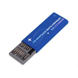 Отвертка с набором из 24 насадок "Bits", темно-синий (уф печать)