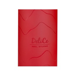 Стеклянная бутылка с бамбуковой крышкой «Foggy», 600 мл, красный, с УФ печатью