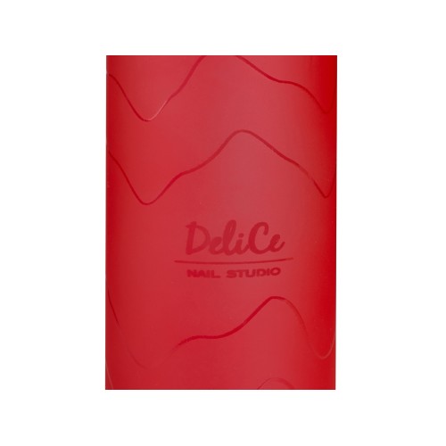 Стеклянная бутылка с бамбуковой крышкой «Foggy», 600 мл, красный, с УФ печатью