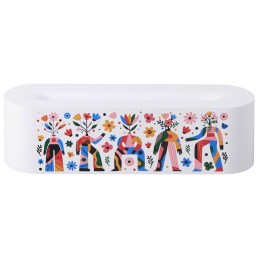 Увлажнитель с эффектом пламени "Flame", белый с УФ-печатью DTF