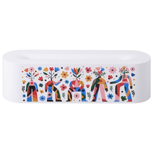 Увлажнитель с эффектом пламени "Flame", белый с УФ-печатью DTF