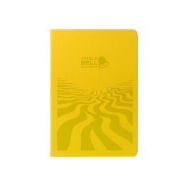 Бизнес-блокнот А5 «C2» soft-touch, желтый, с УФ печатью