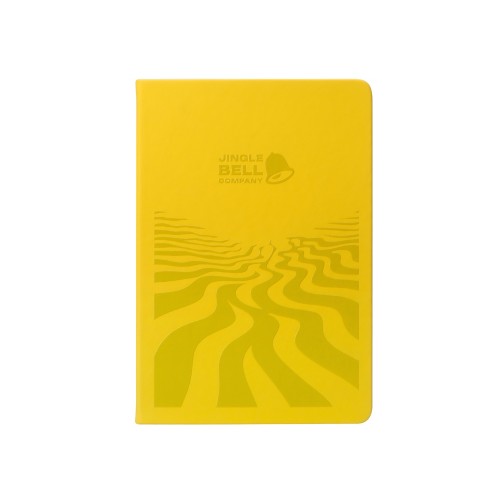 Бизнес-блокнот А5 «C2» soft-touch, желтый, с УФ печатью
