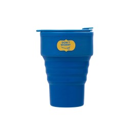 Силиконовый складной стакан «GoCup», синий индиго, тампопечать