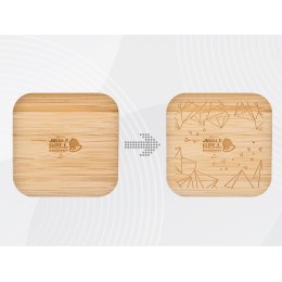 Eмкость для хранения «Flake», бежевый, натуральный, с гравировкой