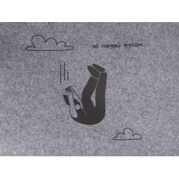 Шоппер фетровый Stratum горизонтальный из переработанного пластика (термотрансфер)