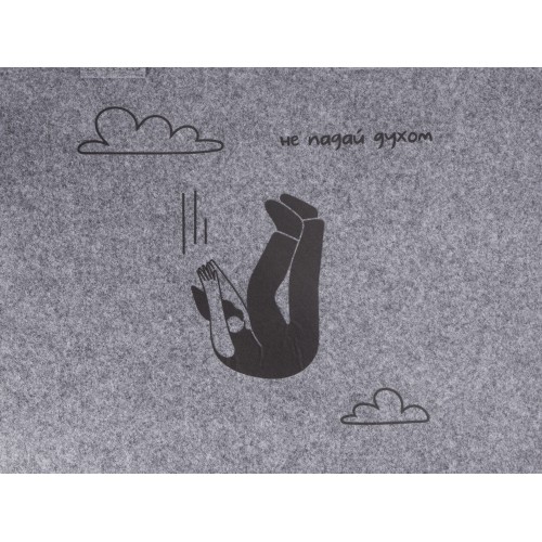 Шоппер фетровый Stratum горизонтальный из переработанного пластика (термотрансфер)