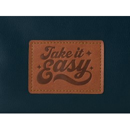 Косметичка из эко-кожи "Enio", темно-синий (патчи)