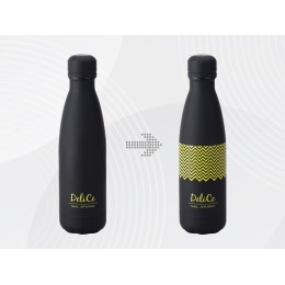 Вакуумная термобутылка «Vacuum bottle C1», soft touch, 500 мл, черный, с УФ печатью