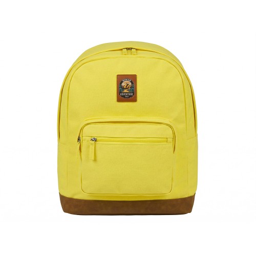 Рюкзак Shammy с эко-замшей для ноутбука 15", желтый с патчем