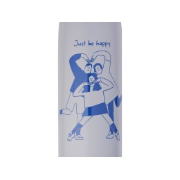 Стальная бутылка "Rely", 650 мл, серый (трафаретная печать круговая)