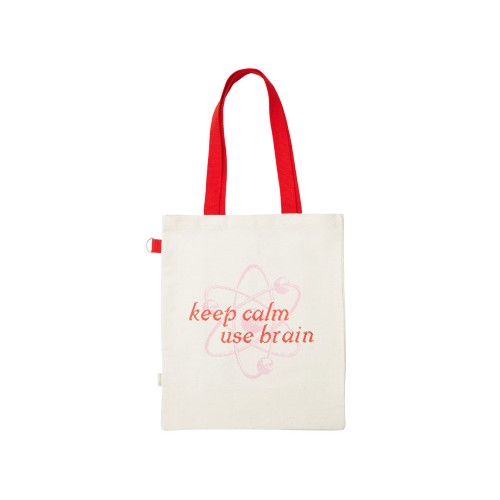 Сумка для покупок Тема из переработанных материалов с наружным цветным карманом, красный (трафаретн)