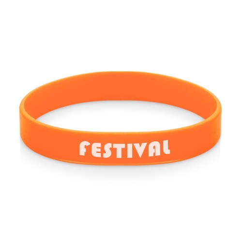 Силиконовый браслет "Forest" 202*12 мм, оранжевый