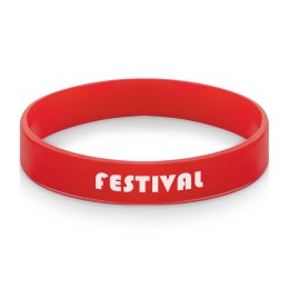 Силиконовый браслет "Forest" 202*12 мм, красный