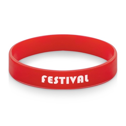 Силиконовый браслет "Forest" 202*12 мм, красный