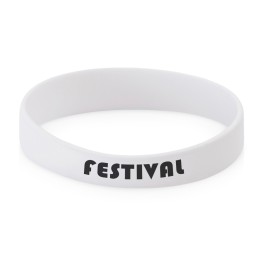 Силиконовый браслет "Forest" 202*12 мм, белый