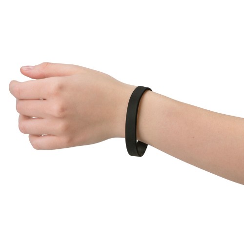 Силиконовый браслет "Forest" 202*12 мм, черный