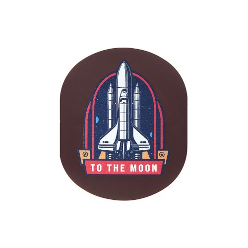 ПАТЧ ОВАЛ soft-touch (коричневый ) 6,0 х 5,0 см