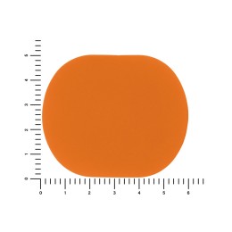 ПАТЧ ОВАЛ soft-touch (оранжевый ) 6,0 х 5,0 см