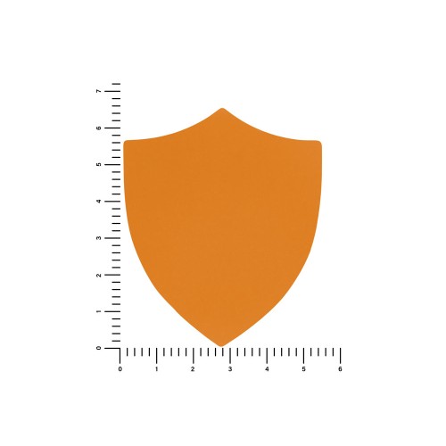 ПАТЧ ЩИТ soft-touch (оранжевый ) 6,6 х 5,5 см