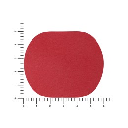 ПАТЧ ОВАЛ nubuk (красный) 6,0 х 5,0 см