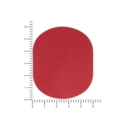 ПАТЧ ОВАЛ nubuk (красный) 6,0 х 5,0 см