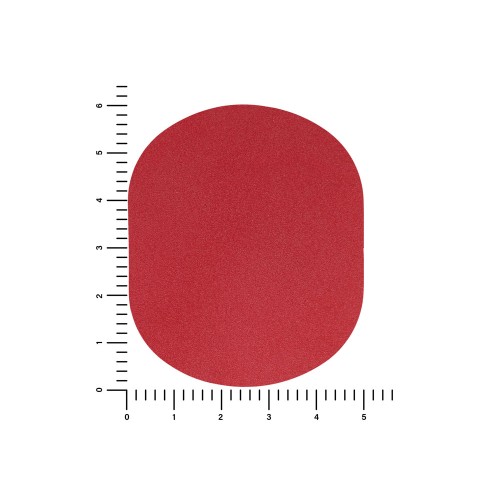 ПАТЧ ОВАЛ nubuk (красный) 6,0 х 5,0 см