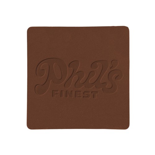 ПАТЧ КВАДРАТ nubuk (коричневый ) 5,5 х 5,5 см