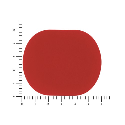 ПАТЧ ОВАЛ soft-touch (красный) 6,0 х 5,0 см