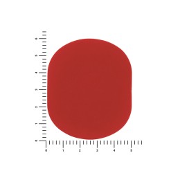 ПАТЧ ОВАЛ soft-touch (красный) 6,0 х 5,0 см