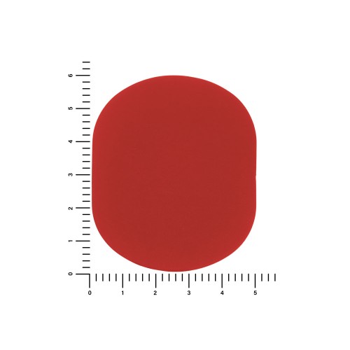 ПАТЧ ОВАЛ soft-touch (красный) 6,0 х 5,0 см