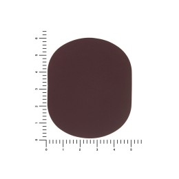 ПАТЧ ОВАЛ soft-touch (коричневый ) 6,0 х 5,0 см