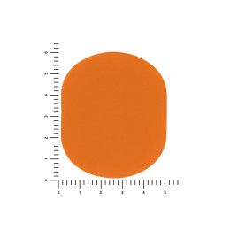 ПАТЧ ОВАЛ soft-touch (оранжевый ) 6,0 х 5,0 см