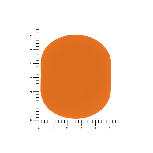 ПАТЧ ОВАЛ soft-touch (оранжевый ) 6,0 х 5,0 см